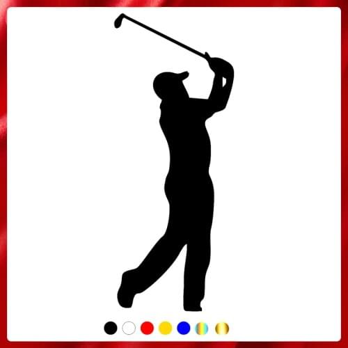 40535# Die-Cut Vinyl Decal Golf Car Sticker Waterproof Auto Decors on Car Body Bumper Rear Window