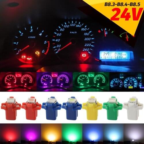 50x 24V B8.3D 1 smd LED Light for Dashboard Instrument Cluster Light Car Light Bulb Side Light Indicator Light Interior Panel