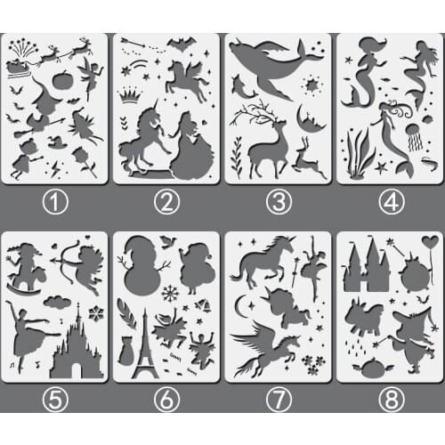 A4 29 * 21cm dream animal DIY stencil wall painting scrapbook coloring photo album decorative paper card template for walls