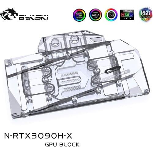 Bykski RGB GPU Water Cooling Block for Reference RTX 3090 3080 N-RTX3090H-X