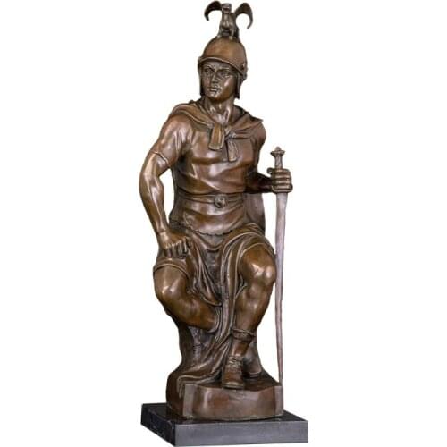 Western design bronze warrioir knight soldier statue sculpture for hotel decoration