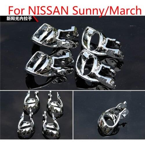 For NISSAN Sunny/March High quality ABS Chrome Car interior door handle shake handshandle Car-styling Car-covers
