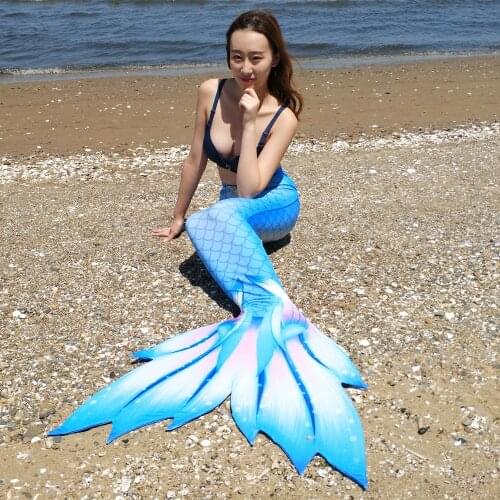 Women zeemeerminstaart met monofin Costume,Mermaid Tail with Swimming Flipper Swimable Mermaid Tail Monofin Swimsuit Diving Fins