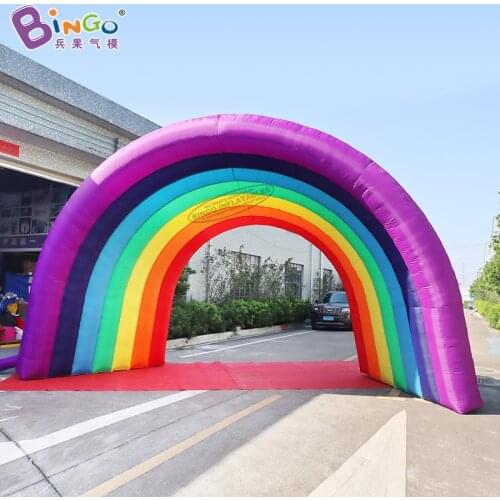 Customized 6x6x4.5 Meters Party Decorations Inflatable Rainbow Arch for Display Toys BG-A1001
