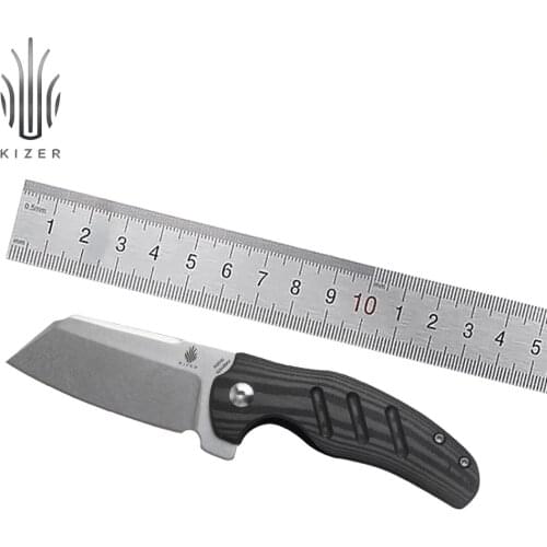 Kizer Hunting Knife C01C Mini KI3488A4 2020 New Lightweight EDC Knife with Carbon Fiber Handle Sheepdog Knives