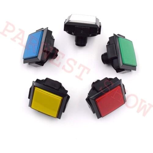 20pcs/lot Square 60*60mm Lighted Buttons Illuminated Push Button with Micro switch for Arcade Music Game Machine Parts