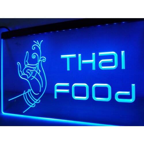 LB977- Thai Food Thailand Restaurant Cafe NR Light Sign home decor crafts