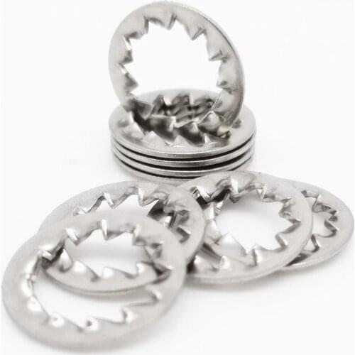 M2 M2.5 M3 M4 M5 M6 M8 M10 M12 M14 - M24 GB861.2 DIN6798J A2-70 304 Stainless Steel Internal Toothed Serrated Lock Washer Gasket