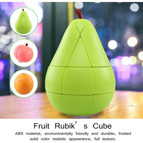 Fruit Magic Cube Pear Lemon Peach Orange Banana Apple Puzzle Funny Toys Children Durable Educational Toy