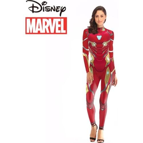 Marvels Avengers Iron Man new nano-war clothes stage suit printing female long-sleeved tights suit cosplay costumes