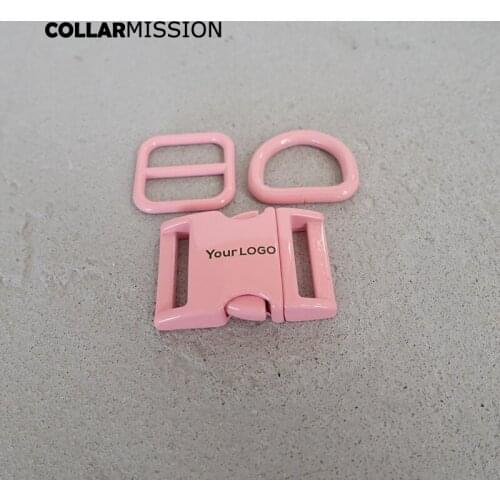Metal buckle+adjust buckle+D ring) DIY dog collar 20mm webbing accessory We provide laser engraving service customize LOGO