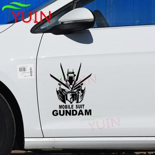 Fashion Car Sticker Mobile Suit Gundam PVC Cartoon Decals for Doors Windshield Luggage Computer Case Auto Tuning Styling Decal