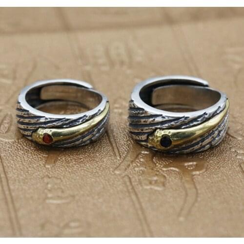 S925 Sterling Silver Jewelry Men And Women Personality Meteor Shower With Diamond Open Ended Ring Retro Thai Silver Couple Ring