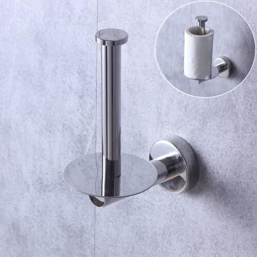 Wall-mounted Stainless Steel Roll Paper Holder Kitchen Toilet Vertical Tissue Rack Bathroom Supplies