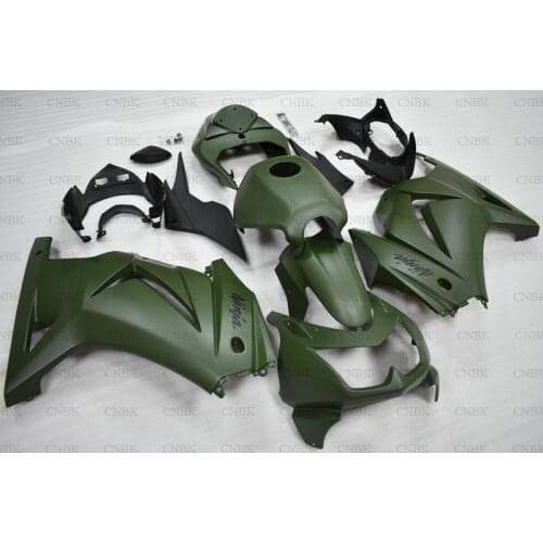 For Ninja 250R 2008 - 2014 Motorcycle Fairing Ninja 250R 13 14 matte Green Fairings for Kawasaki Zx250r 11 12 Full Body Kits
