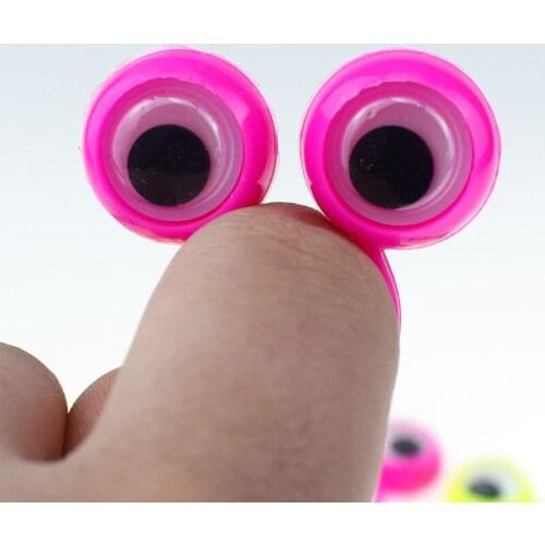 Attractive Interactive Wiggle Eye Finger Puppets Plastic Rings Fun Funny Gadgets Interesting Toys For Children Kid Birthday Gift