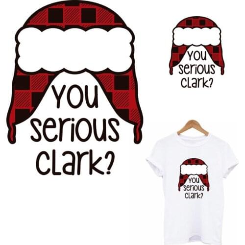 Christmas Hat Iron On Patches For Clothes Fashion Famliy T-shirt Hoodies Heat Transfer Clothing Sticker DIY Washable Applique