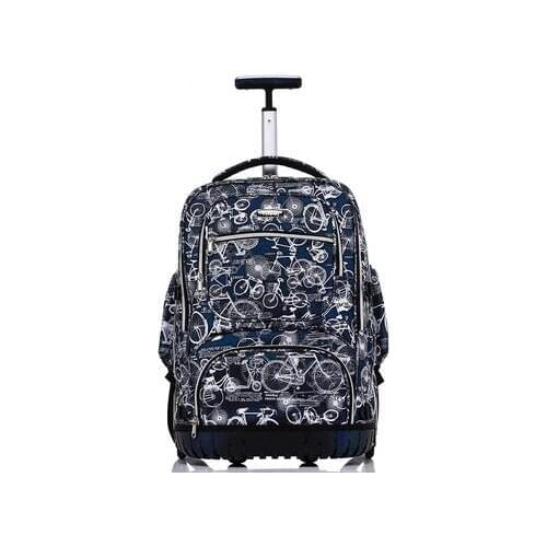 School Rolling backpack 19 inch Wheeled backpack for boys School bag On wheel Children Travel Trolley backpack bag for teenagers