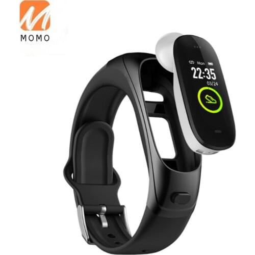 Smart Bracelet Bluetooth Headset 2-in-1 Multi-Function Call Detection Heart Rate Sleep Sports Health Answer Smart Watch Running