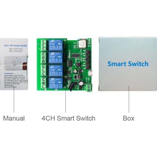 Smart WiFi Remote Control Wireless Switch Module Is Suitable For 5V 12V 32V 110V 220V Self-locking Wifi Switch Timer For