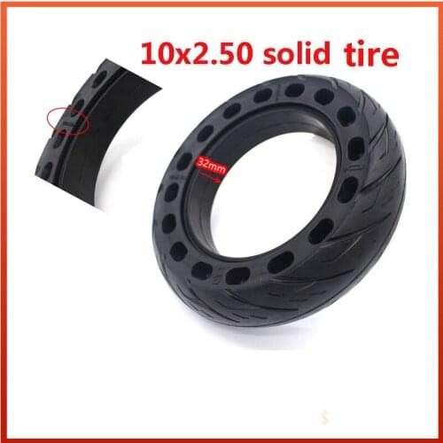 High Quality 10x2.50 Solid Tyre 10 Inch Thickened, Stab Proof Wheel Tire for Electric Scooter Balance Car Accessories