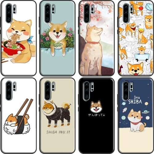 Funny Shiba Inu Case For Huawei P30 Lite P40 P20 Pro P Smart Z 2019 2021 Mate 20 10 Lite TPU Phone Cover