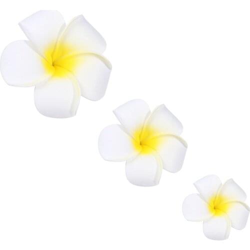 Party Simulation Gift Women Girl Hair Clip White Plumeria Hairpin Beach Seaside Flower