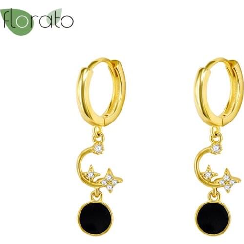 Gold Earrings Engagement Jewelry 925 Silver Ear Buckle Exquisite Retro Pendant Hoop Earrings Ladies Prevent Allergy Custom Gift