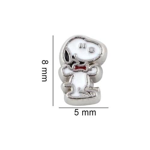 20PCS/lot Cartoon Dog Floating Locket Charms DIY Alloy Accessories For Magnetic Locket Pendant