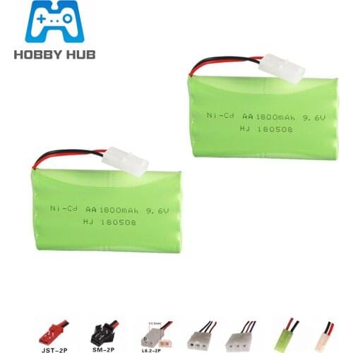 9.6v 1800mAh Ni-Cd Battery For RC Toys Car boats Guns Trucks Tank lighting facilities RC TOYS NICD AA 9.6v Rechargeable Battery