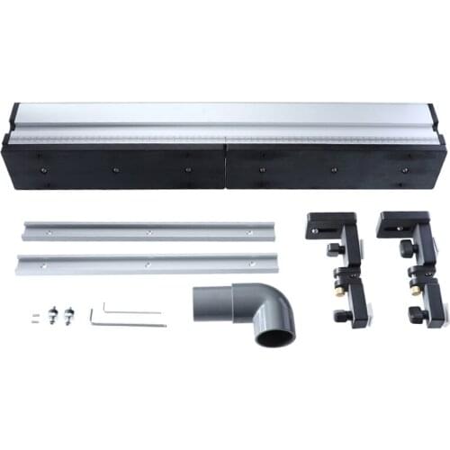 Woodworking Aluminium Profile Fence DIY Sliding Chute Backer with Sliding Brackets Tools for Wood Work Router DIY Workbenches