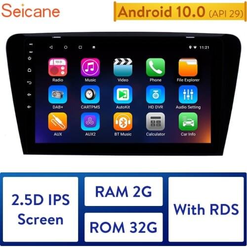 Seicane Android 10.0 10.1" HD 1024*600 Touch Screen Car Radio For 2015-2017 SKODA Octavia (UV) GPS Navigation Support Bluetooth