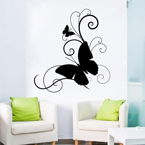 Butterfly Vinyl Stickers House Interior Decoration Living Room Wall Decals Girls Bedroom Beauty Spa Salon Wall Decor Mural A109