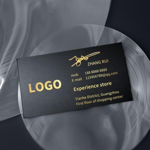 Business Card Customized Logo Gold Foil Business Card Name Cards Gold Card Hot Stamping Logo Printed Cards Thank You Card 300g