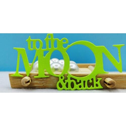 Letters And The Moon Metal Cutting Dies for Christmas DIY Scrapbooking Album Cardmaking Decorative Embossing Making Greeting