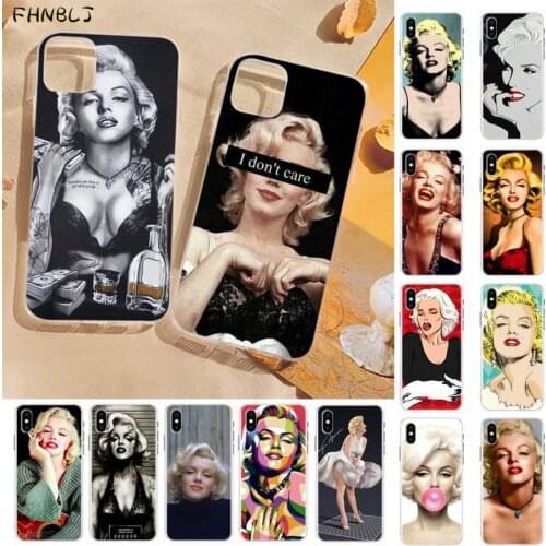 Marilyn Monroe With a Cat Custom Photo Black TPU Soft Phone Case For iphone 12 11 pro max 8 7 6 6S Plus X 5S SE 2020 XR XS MAX