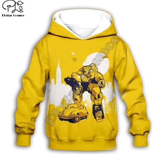 Kids baby Clothes Autobots transformation robot 3D print zipper hoodies/boy Long sleeve Cartoon style-5