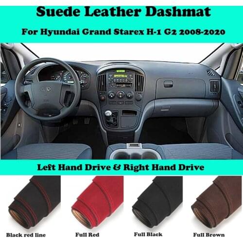 For Hyundai Grand Starex H-1 G2 2008-2020 BD Suede Leather Dashmat Dashboard Cover Pad Dash Mat Car-Styling Carpet Accessories
