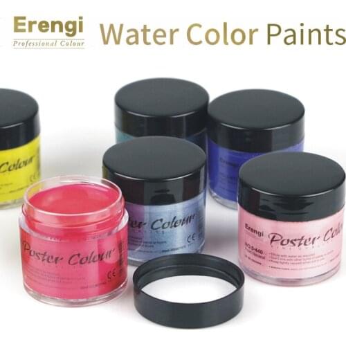 Erengi 30ML Metallic Pearlescent Watercolor Paints 28 Colors Gold Sliver Powder Water Color Chinese Painting Illustration Design
