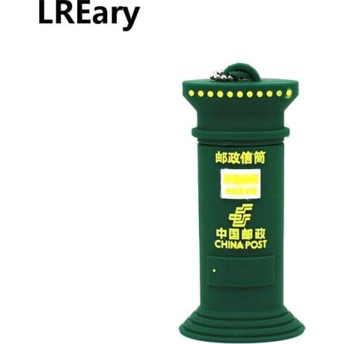 USB 2.0 flash drive 8GB 4GB cartoon Postbox memory stick 32GB 16GB u disk lovely 128MB mailbox pendrive 64GB Cle