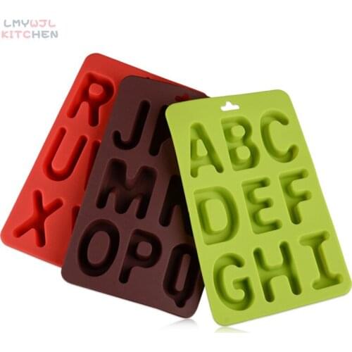 9-Hole English Alphabet Mold Grade Silicone Cake Chocolate Candy Mold Cake Decoration Tools Food Baking Accessories