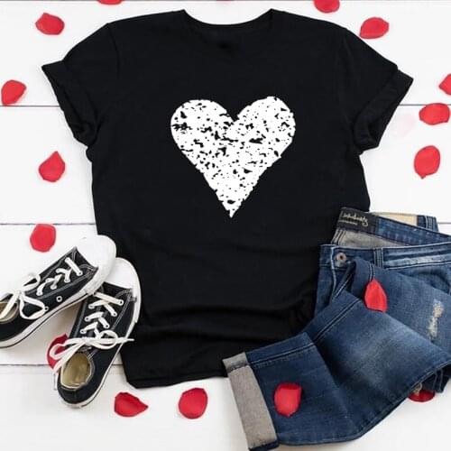 Valentines Day T Shirt for Women Summer Harajuku Clothes Tops Plus Size S-5xl Oversized T Shirt Harajuku Cotton Femme T-shirts
