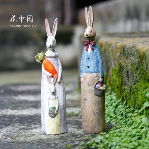 Rabbit Decoration Gardening Garden Garden Outdoor Garden Decoration Resin Crafts Home Creative Cute Animals resin cabochon