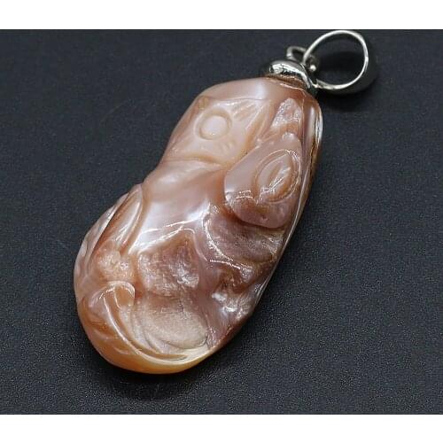 Fashion Irregural Shell Pendant Natural Pink Brown Shell Pendant Charms for Making DIY Women Jewerly Necklace Gift 20x45mm