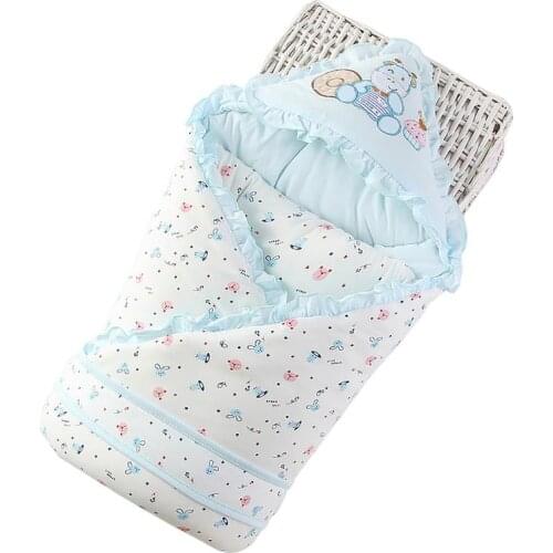 Soft Baby Sleeping Bag Baby Infant Thick Swaddle Wrap Winter Envelope Cotton for Newborn Pure Cotton Cute Baby Blanket