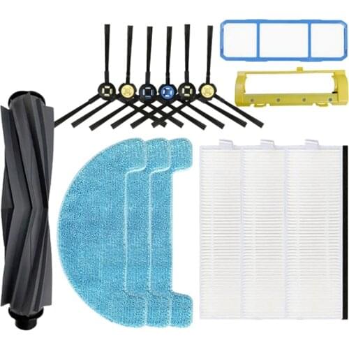 15Pcs Replacement Parts Kit For ILIFE A9S A7 Robotic Vacuum Cleaner Main Brush Filter Side Brush Mop Cloth