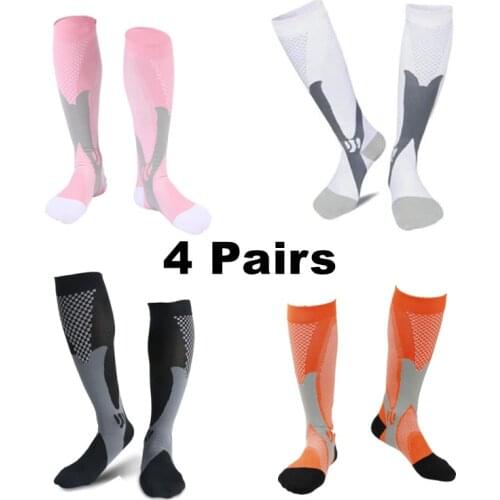 3/4/5/6/7 Pairs Compression Socks Men Women Summer High High Cycling Socks Edema Diabetes Varicose Veins Running Sports Stocking