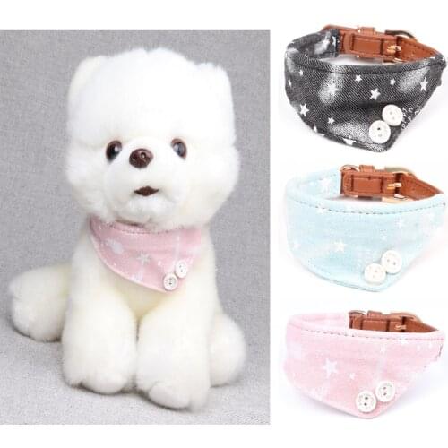 New Fashion Cute Fabric Leather Jeans Pet Cat Dog Bib Scarf Dog Collar Bandana Neck Strap Neckerchief