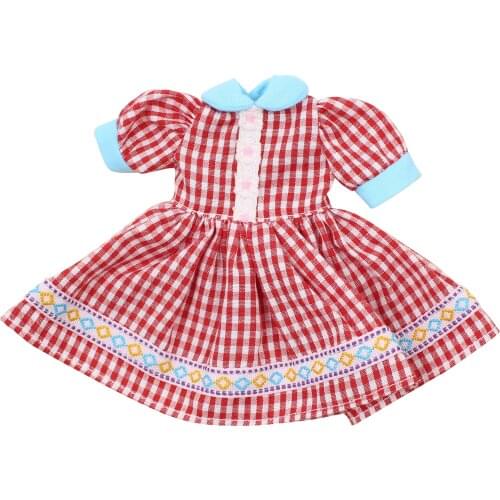 DBS blyth doll clothes icy pink stripe dress Plaid skirt white stocking bag, no doll only clothes