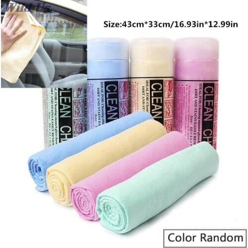 1pc 44x33cm Deerskin Absorbent Towels Chamois Towel Car Kitchen Cleaning Drying Wipe